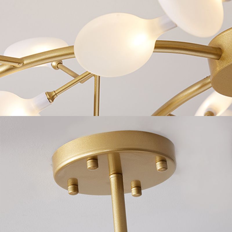 LenaLicht Sfeervolle Hanglamp in Zwart en Goud Metaal en Acryl