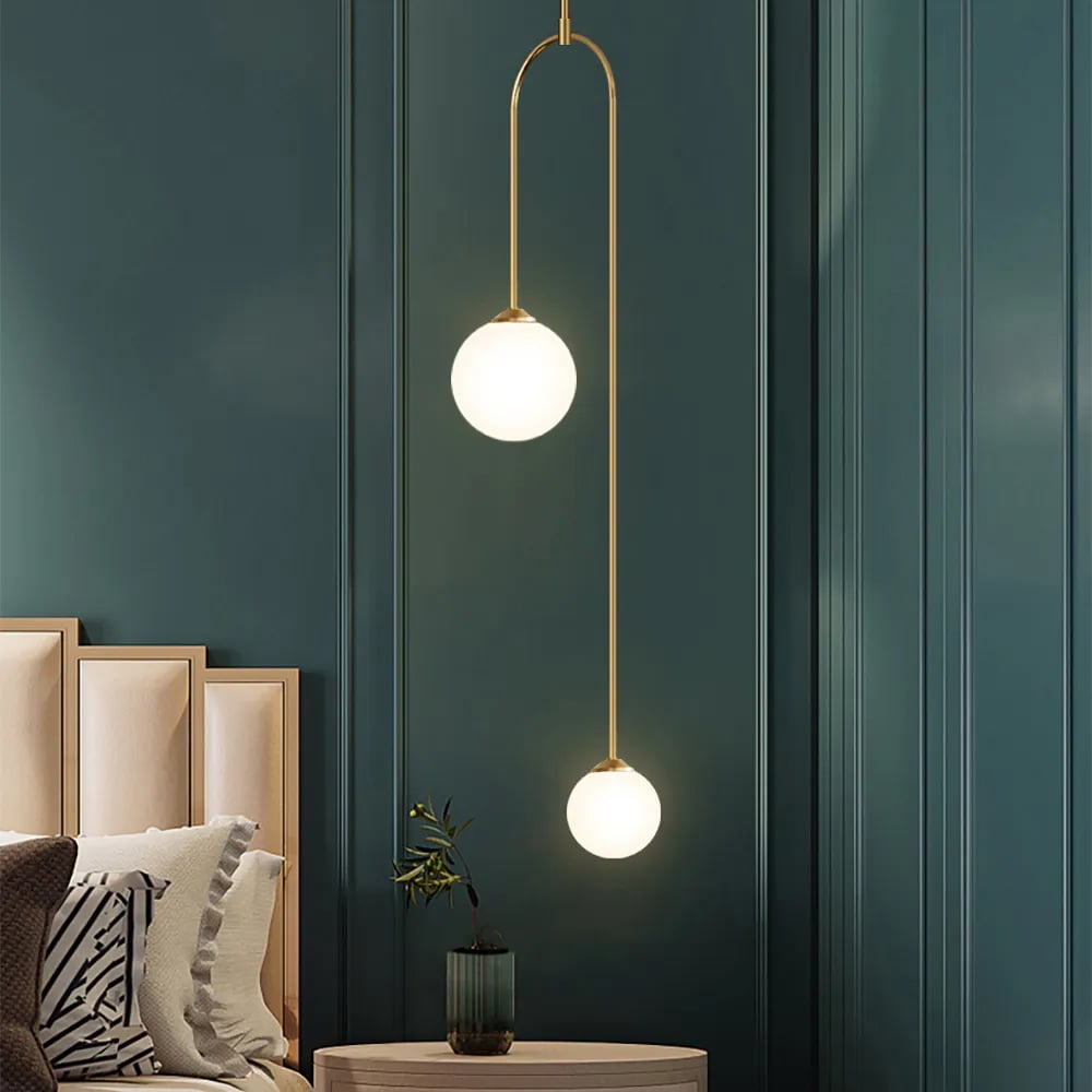 moderne glazen design hanglamp met zwart metaal